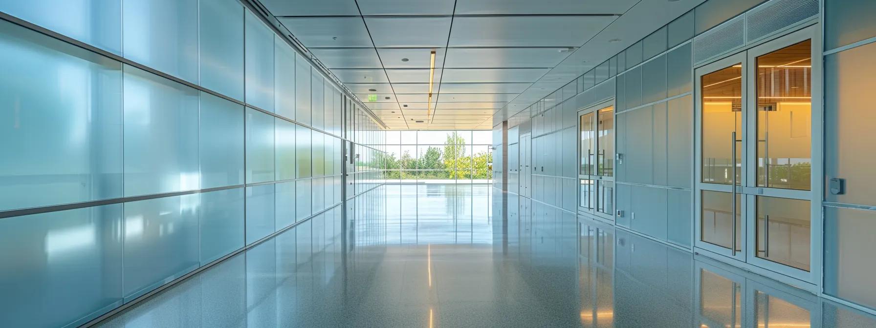 a modern, sleek home interior showcases advanced waterproofing technology, featuring a seamless wall of protective materials that radiate reliability and strength, instilling a sense of security and peace of mind.